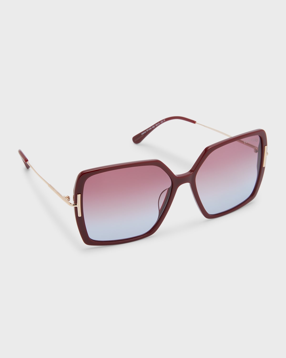 Shop Tom Ford Joanna Mixed-media Butterfly Sunglasses In Grey