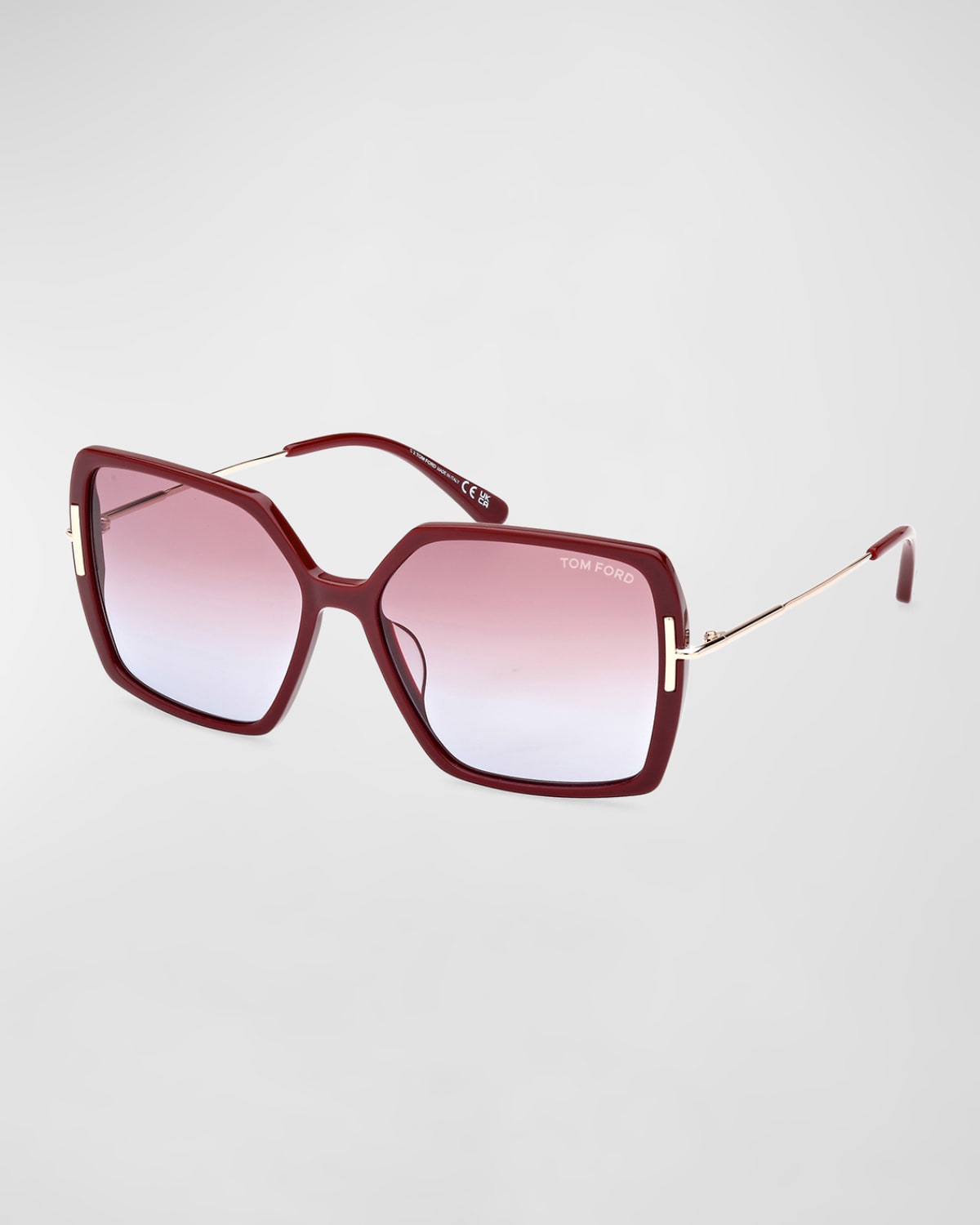 Tom Ford Joanna 59mm Gradient Polarized Butterfly Sunglasses In Grey