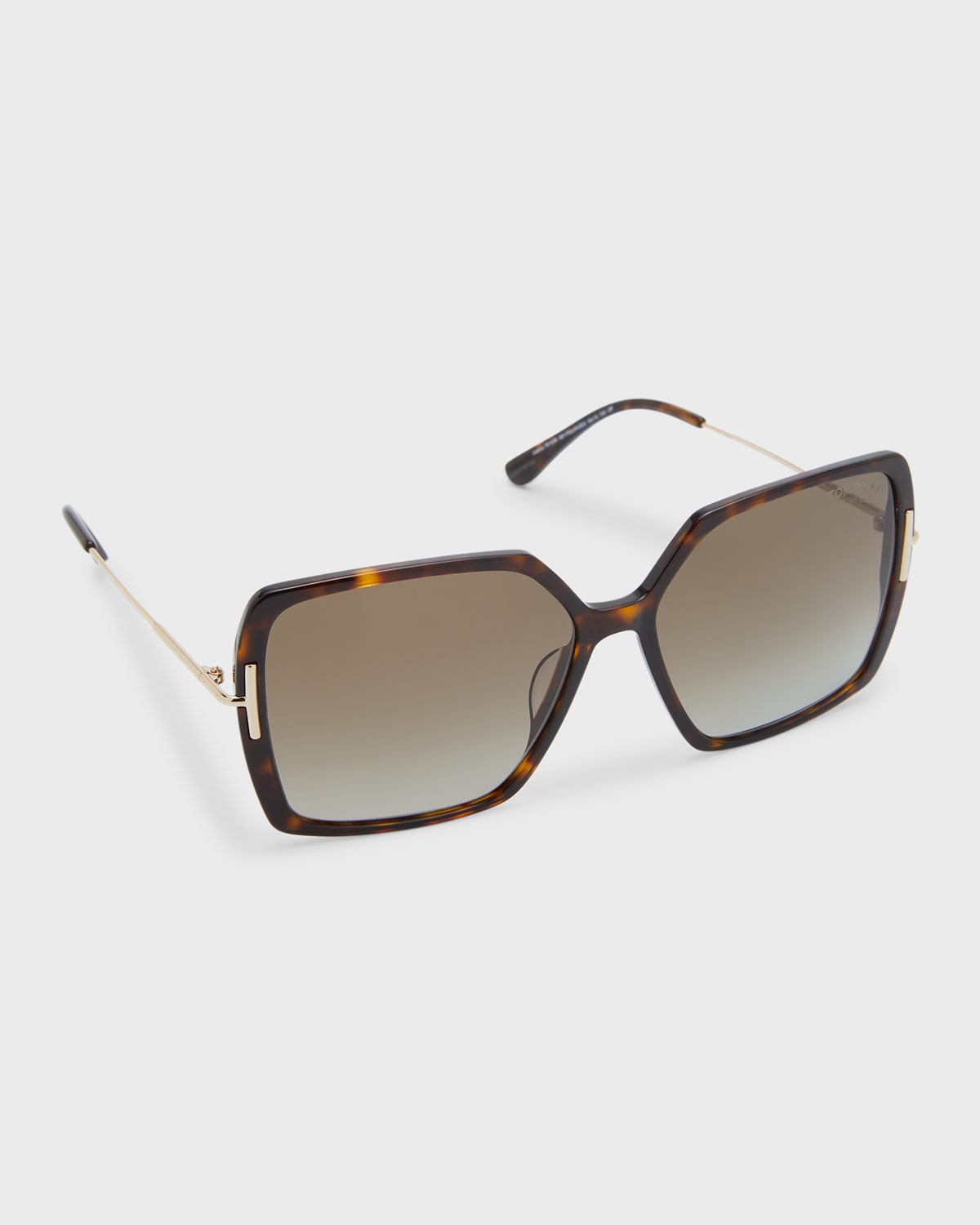 Shop Tom Ford Joanna Mixed-media Butterfly Sunglasses In Brown