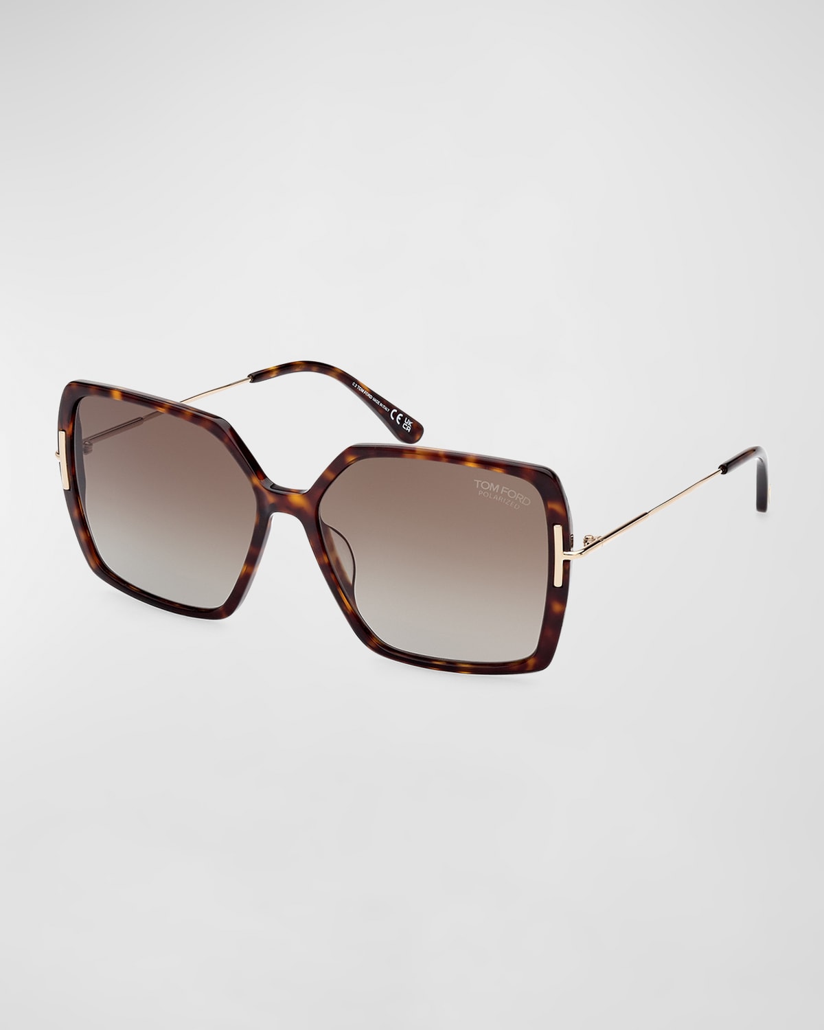 Shop Tom Ford Joanna Mixed-media Butterfly Sunglasses In Brown