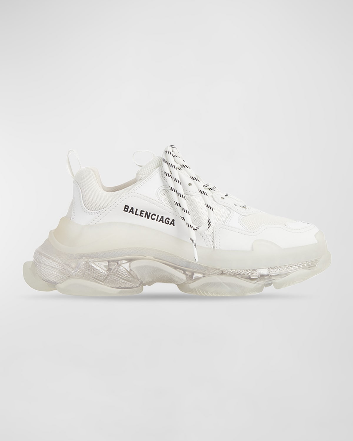 Balenciaga Men's Triple S Sneaker Clear Sole In 9000 White