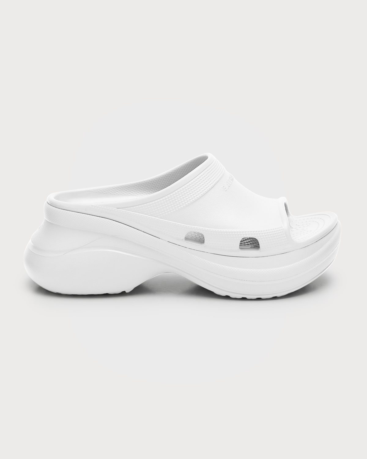 Shop Balenciaga Pool Crocs Slide Sandals In 9000 White