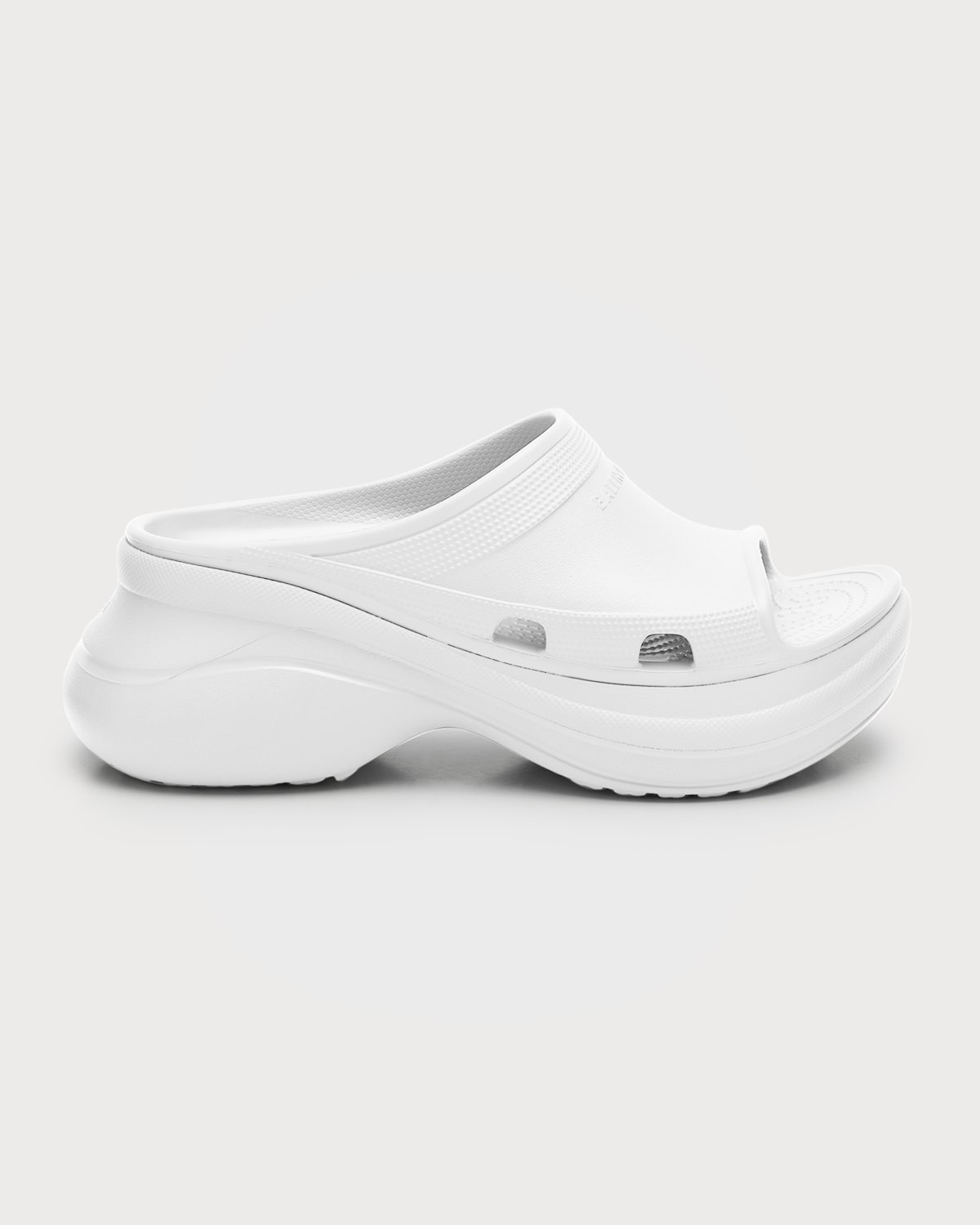 Shop Balenciaga Rubber Slides In 9000 White