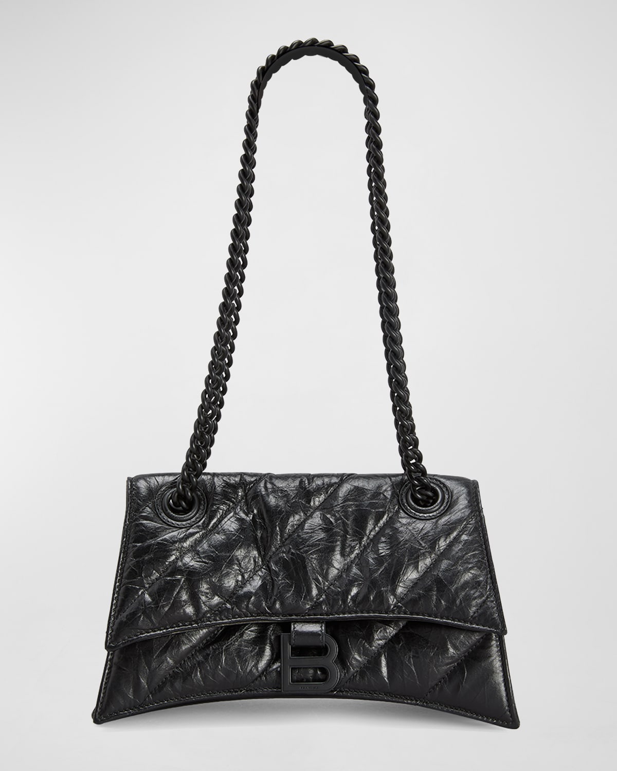 BALENCIAGA CRUSH SMALL QUILTED CHAIN SHOULDER BAG