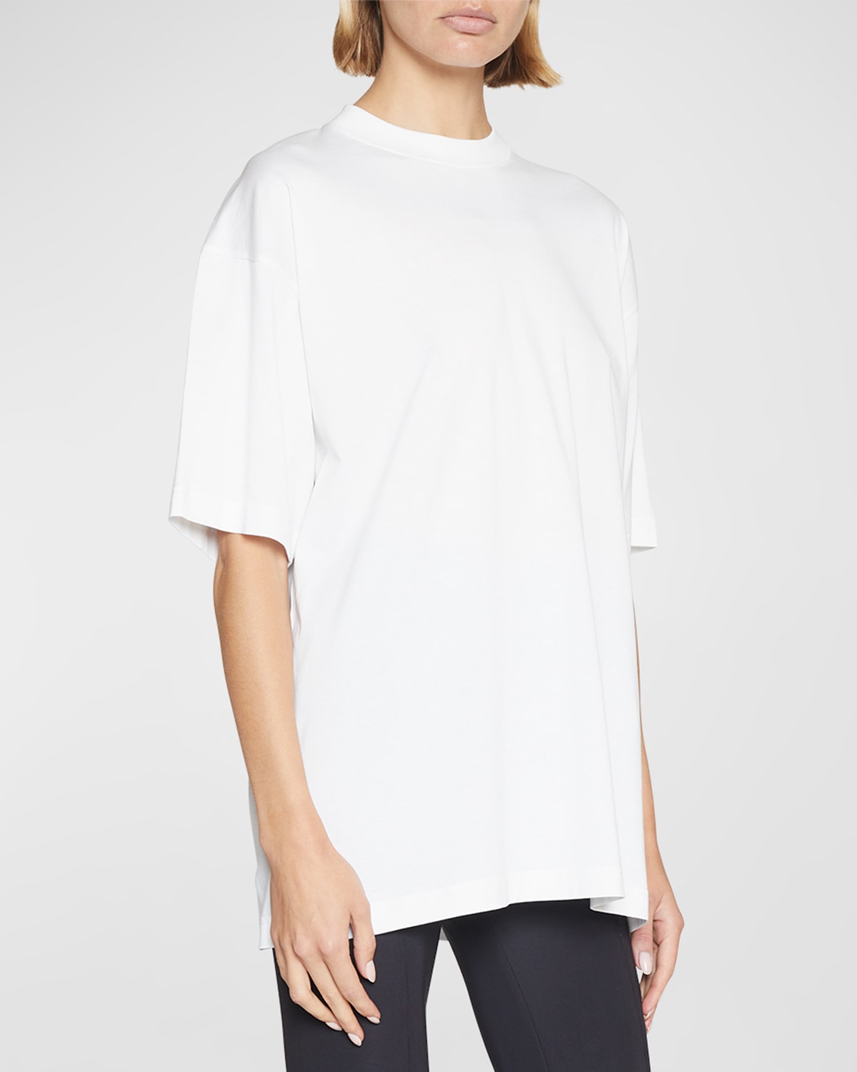 Balenciaga Care Label-print Medium Fit T-shirt In 9040 White/black