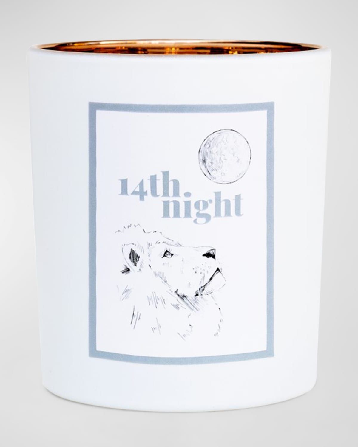 14th Night The  Candle, 8 Oz. In White