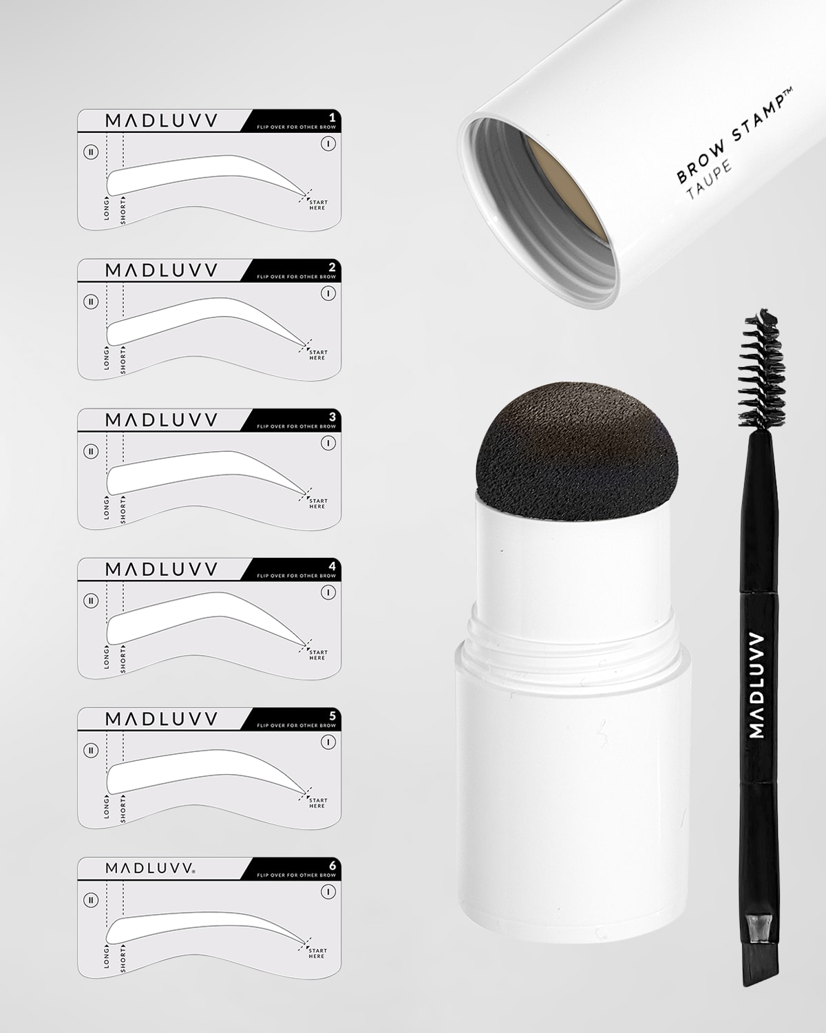 Shop Madluvv Brow Stamp Kit In Taupe