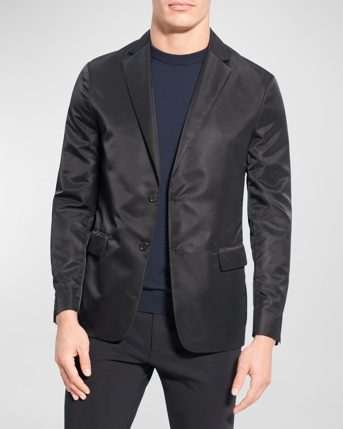 Theory Men's Clinton Aero Nylon Blazer In Black