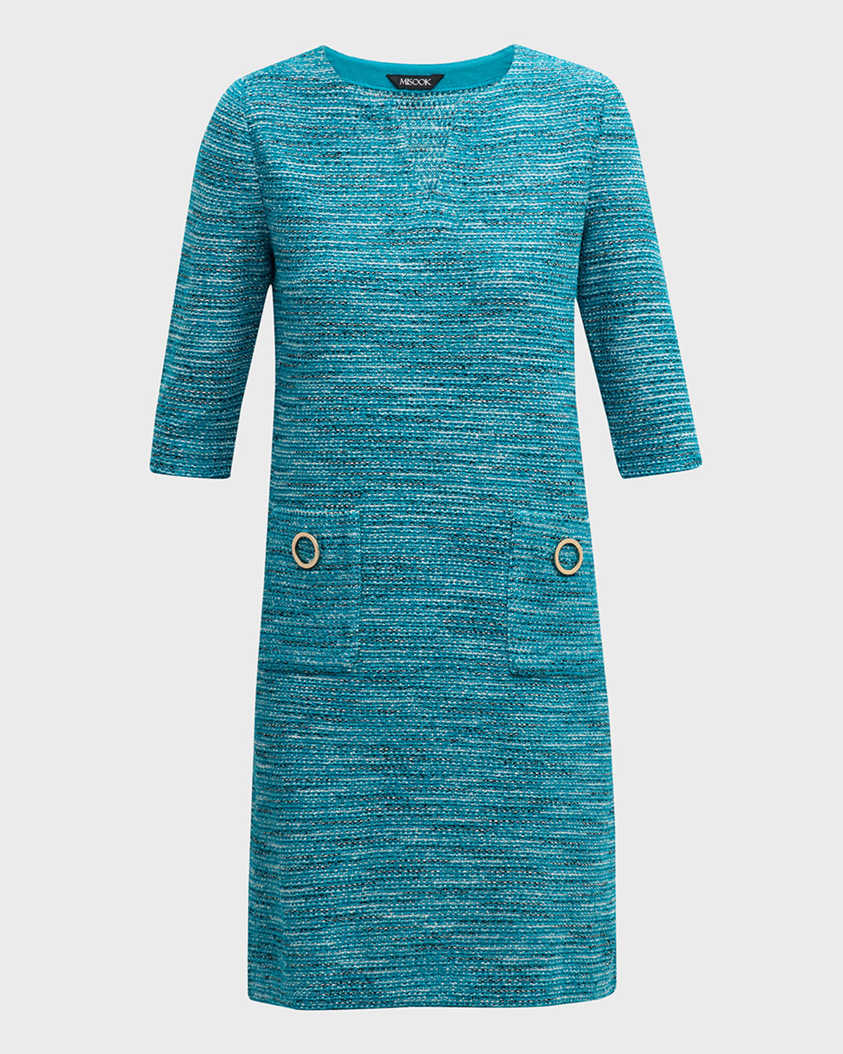 Misook Patch Pocket Shift Dress - Heritage Fit In French Blue/new I