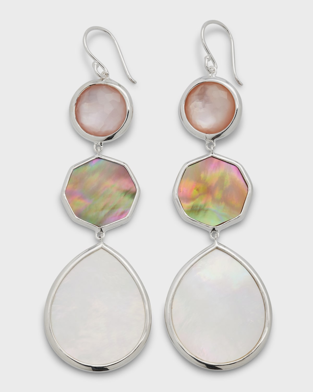 IPPOLITA CRAZY 8'S MOTHER-OF-PEARL AND ROCK CANDY STERLING SILVER EARRINGS