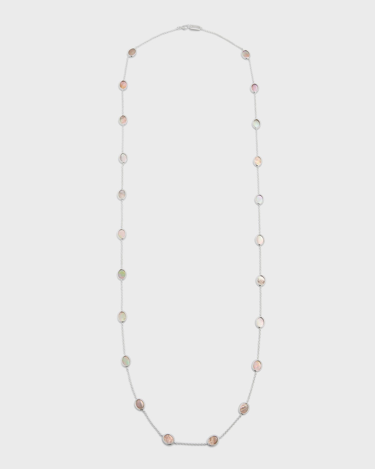 Shop Ippolita Sterling Silver Polished Rock Candy Long Confetti Necklace In Brown Shell