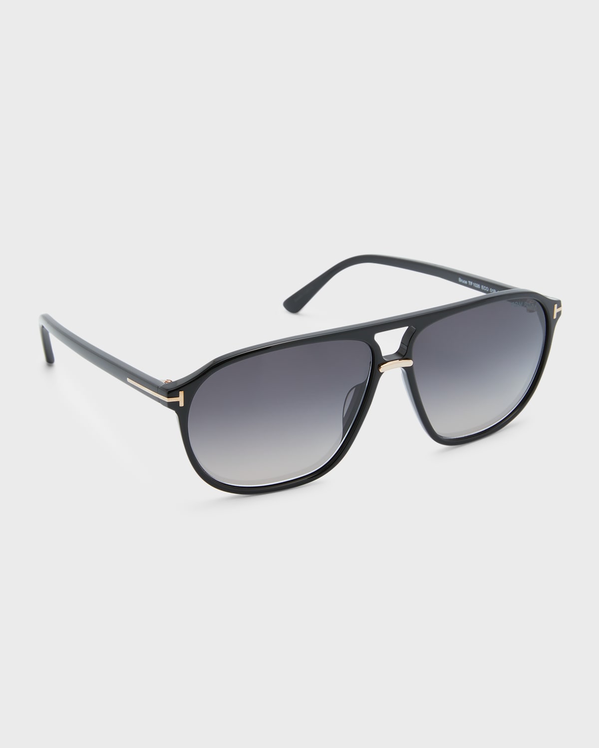 Tom Ford Men's Bruce Acetate Square Sunglasses In Black