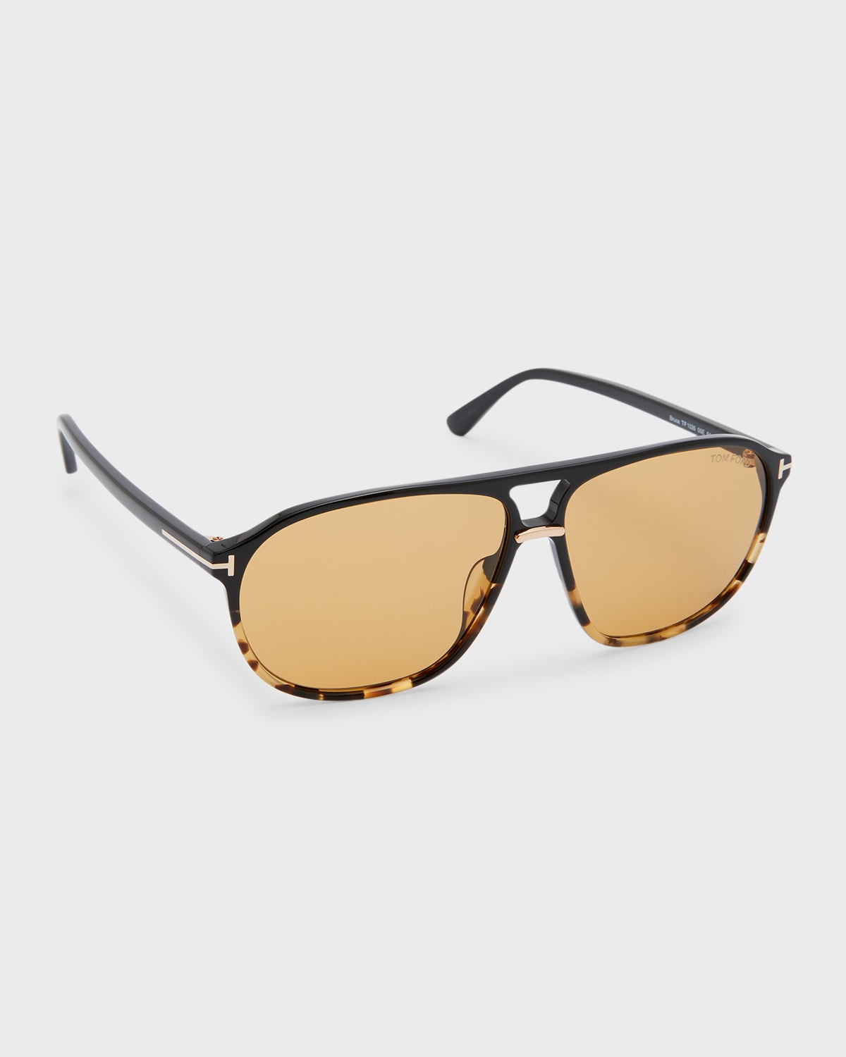 Shop Tom Ford Men's Bruce Acetate Square Sunglasses In Brown