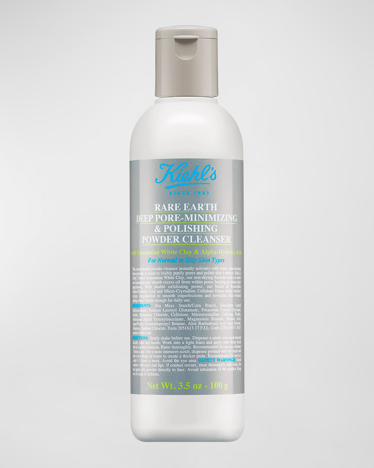 Shop Kiehl's Since 1851 Rare Earth Deep Pore-minimizing & Polishing Powder Cleanser, 3.4 Oz.