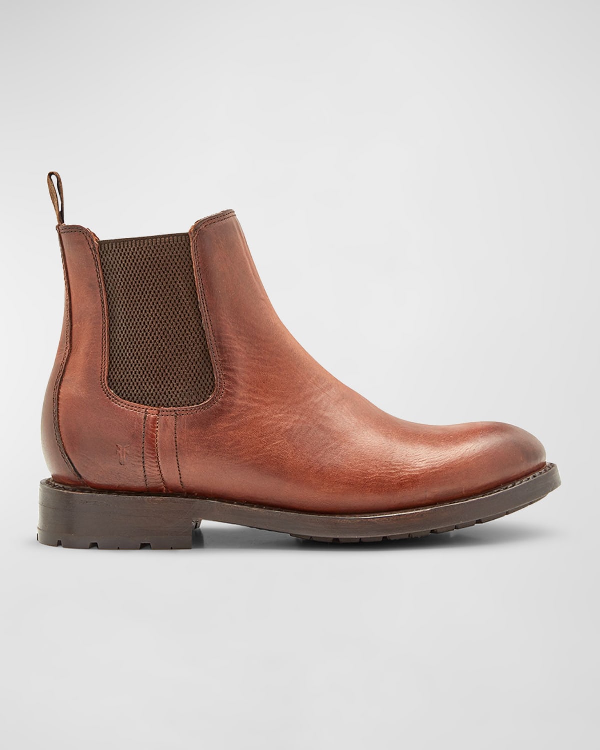 Shop Frye Men's Bowery Leather Chelsea Boots In Cognac