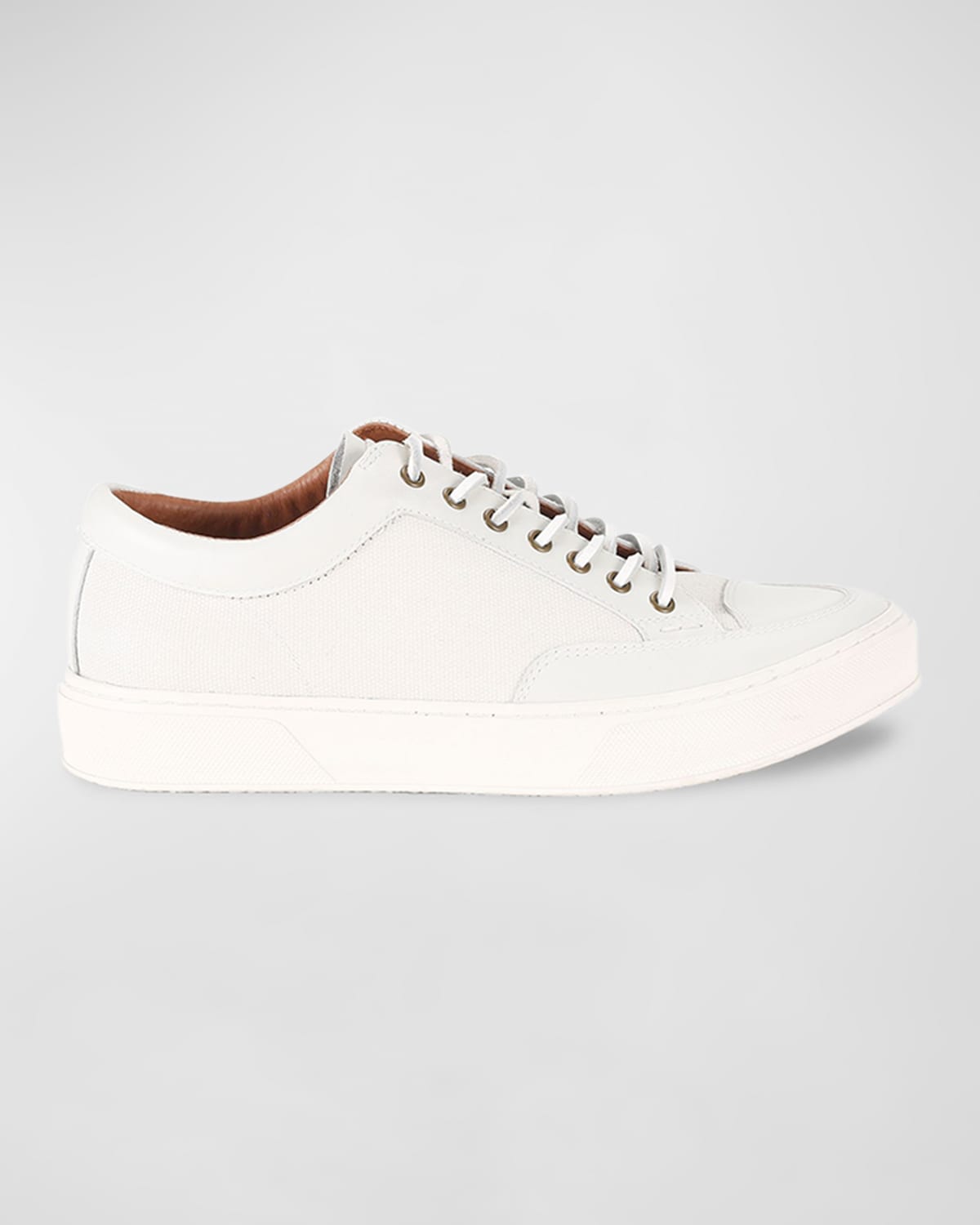 Shop Frye Men's Hoyt Low-top Lace-up Sneakers In White