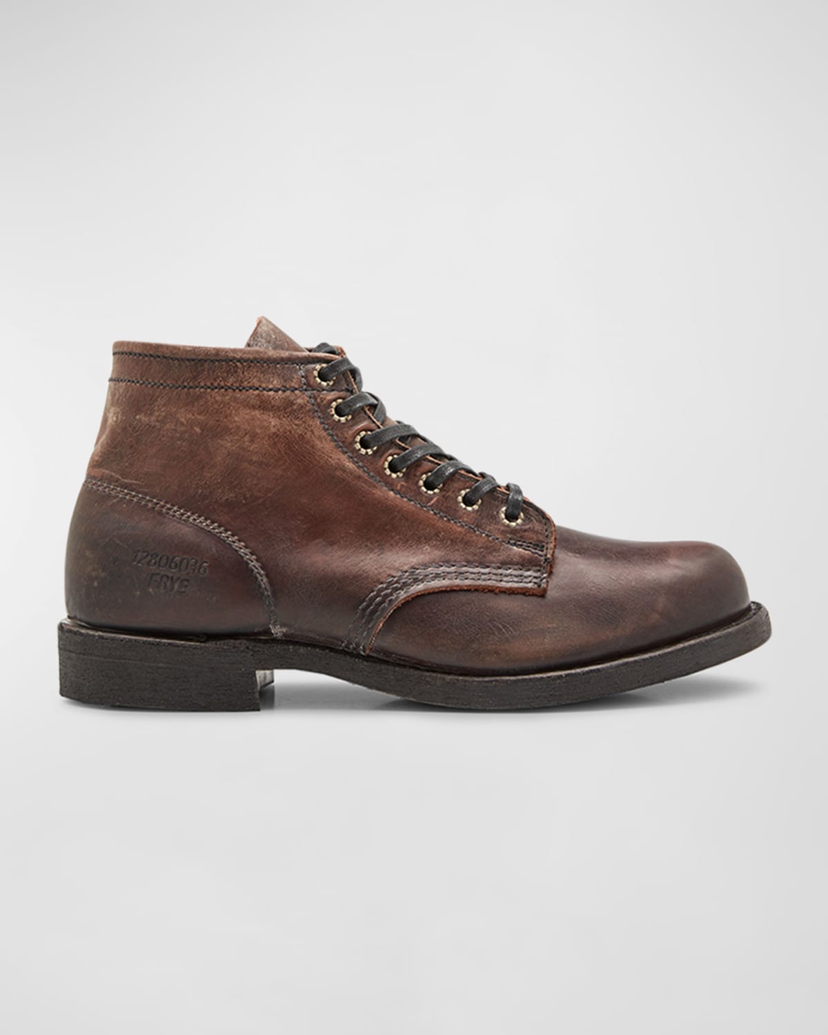 Frye Men's Leather Prison Boots In Dark Brown