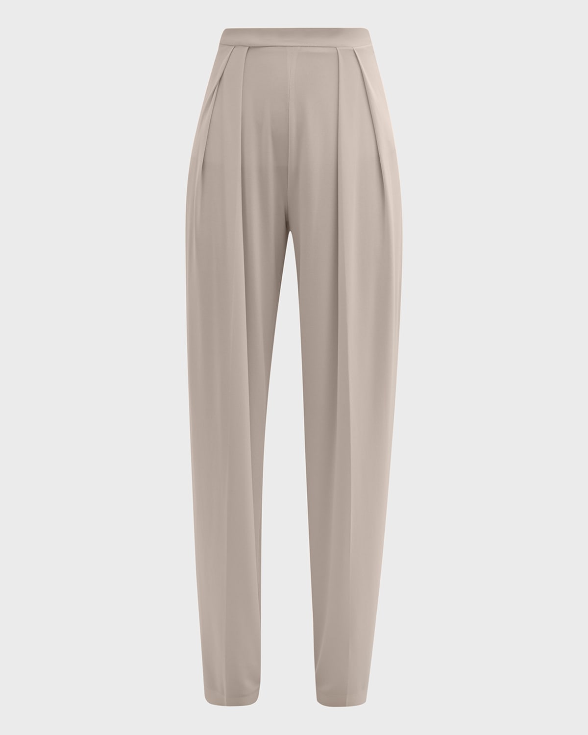 NORMA KAMALI TAPERED PLEATED TROUSERS