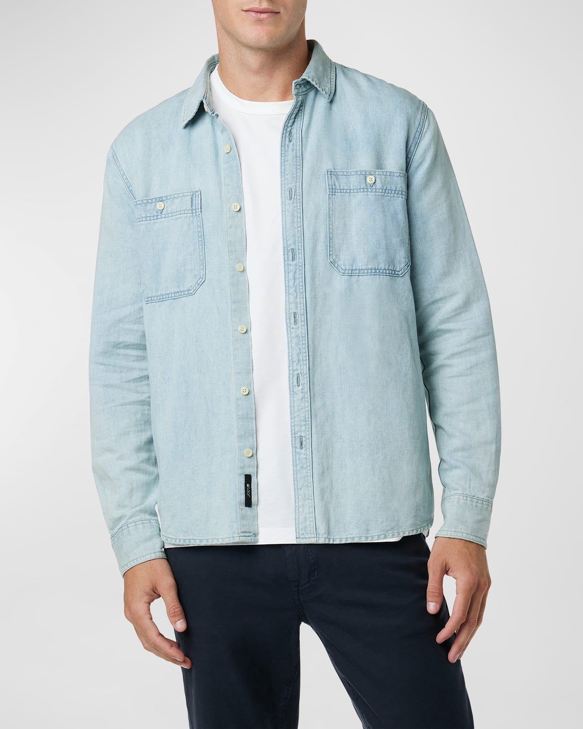 Joe's Jeans Men's Lou Indigo Linen Button-up Shirt In Spring Sky