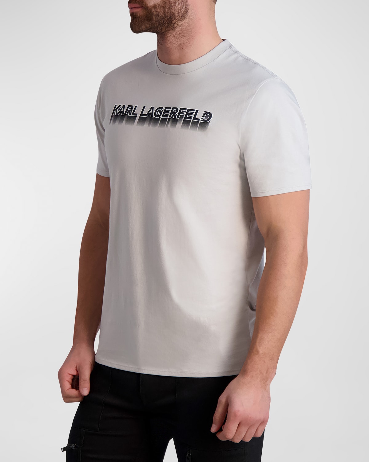 Karl Lagerfeld Paris Men's Shadow Logo T-Shirt