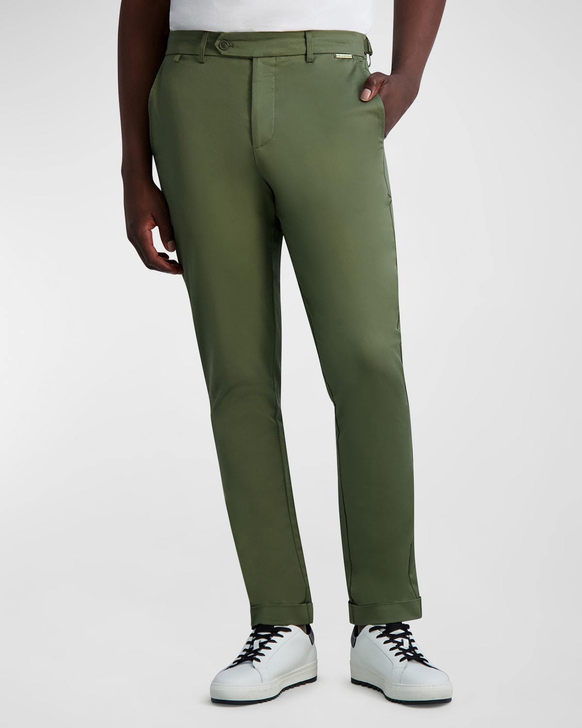 Shop Karl Lagerfeld Men's Stretch Cotton Chino Pants In Olive