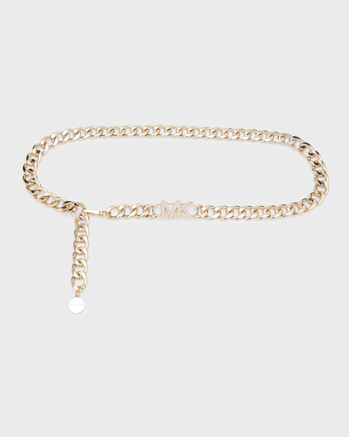 Michael Kors Parker Logo Chain Belt - Polished Gold