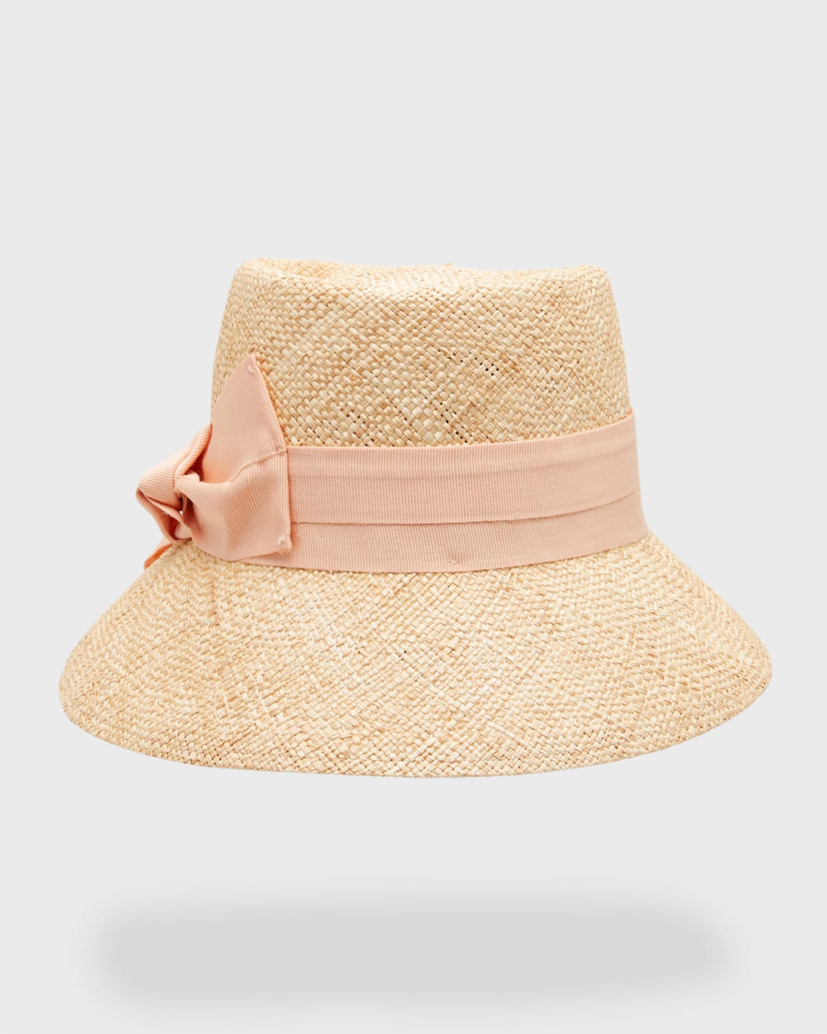 Hope Straw Bucket Hat With Bow Band