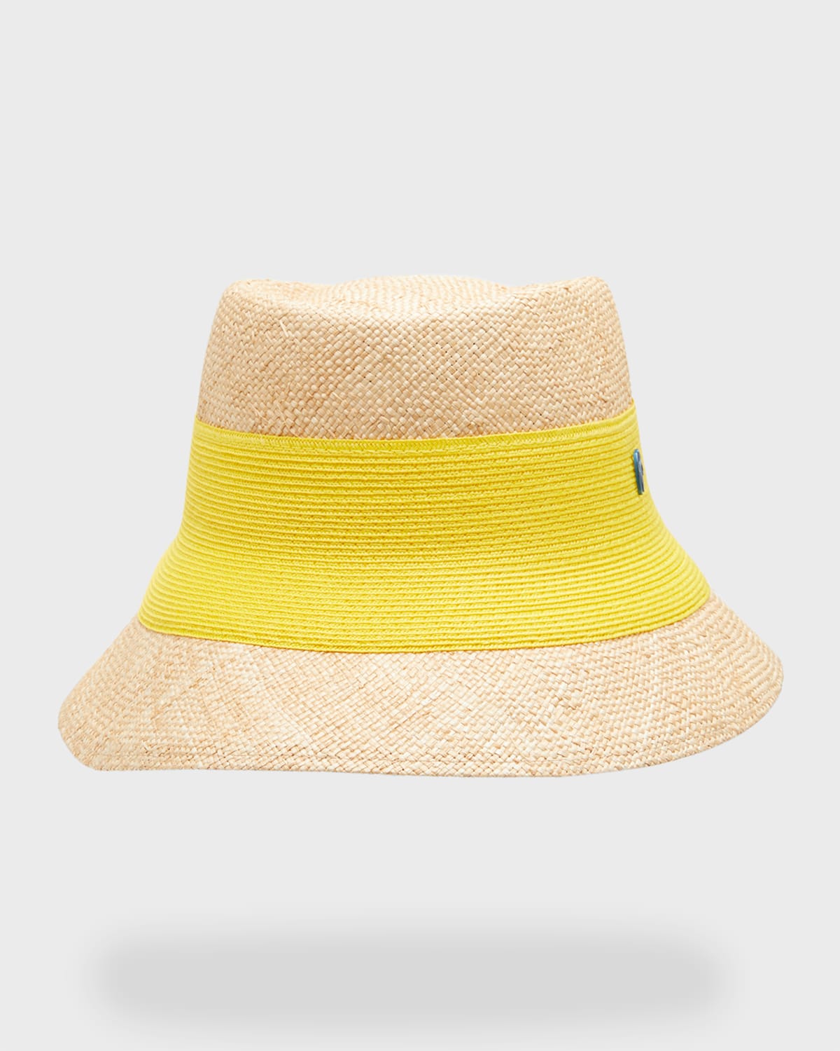 Raffaello Bettini Wide Brim Bucket Hat In Yellow