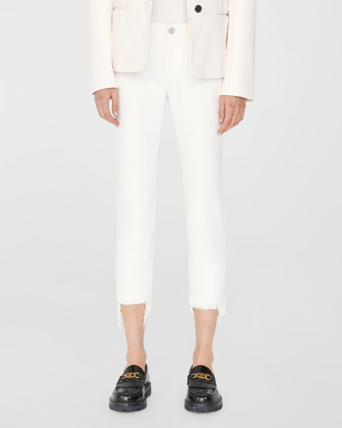 Shop Frame Le High Straight Jeans In Au Natural Laskey