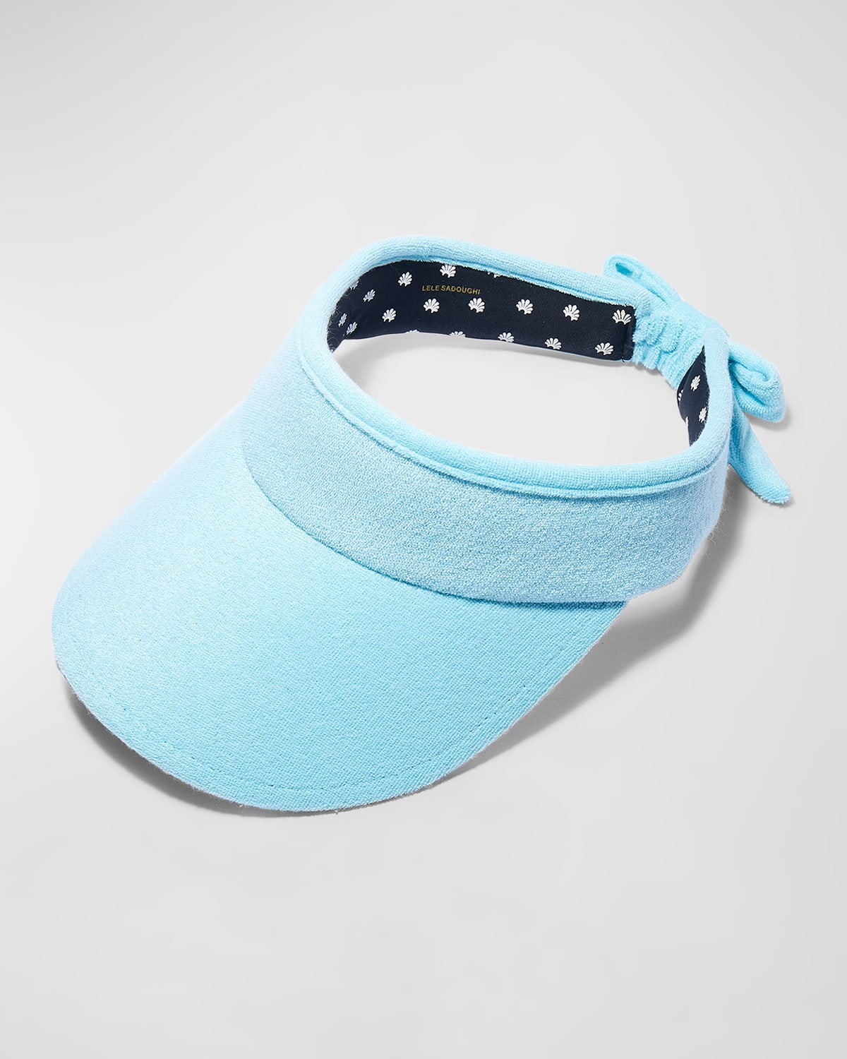 Lele Sadoughi Swimmer Bow Tie Visor In Aqua Blue