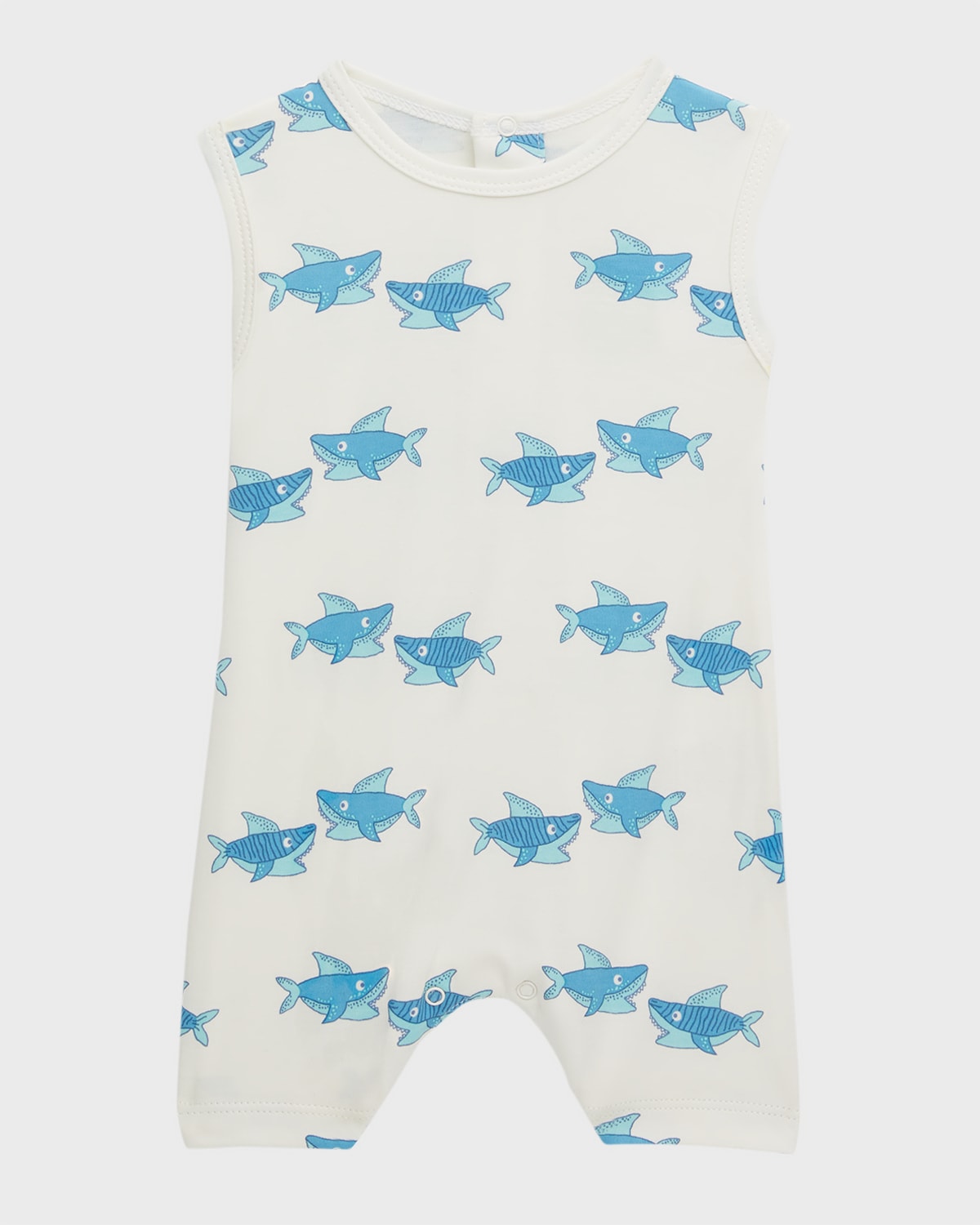 Boy's Cool Sharks Printed Playsuit, Size 3M-24M