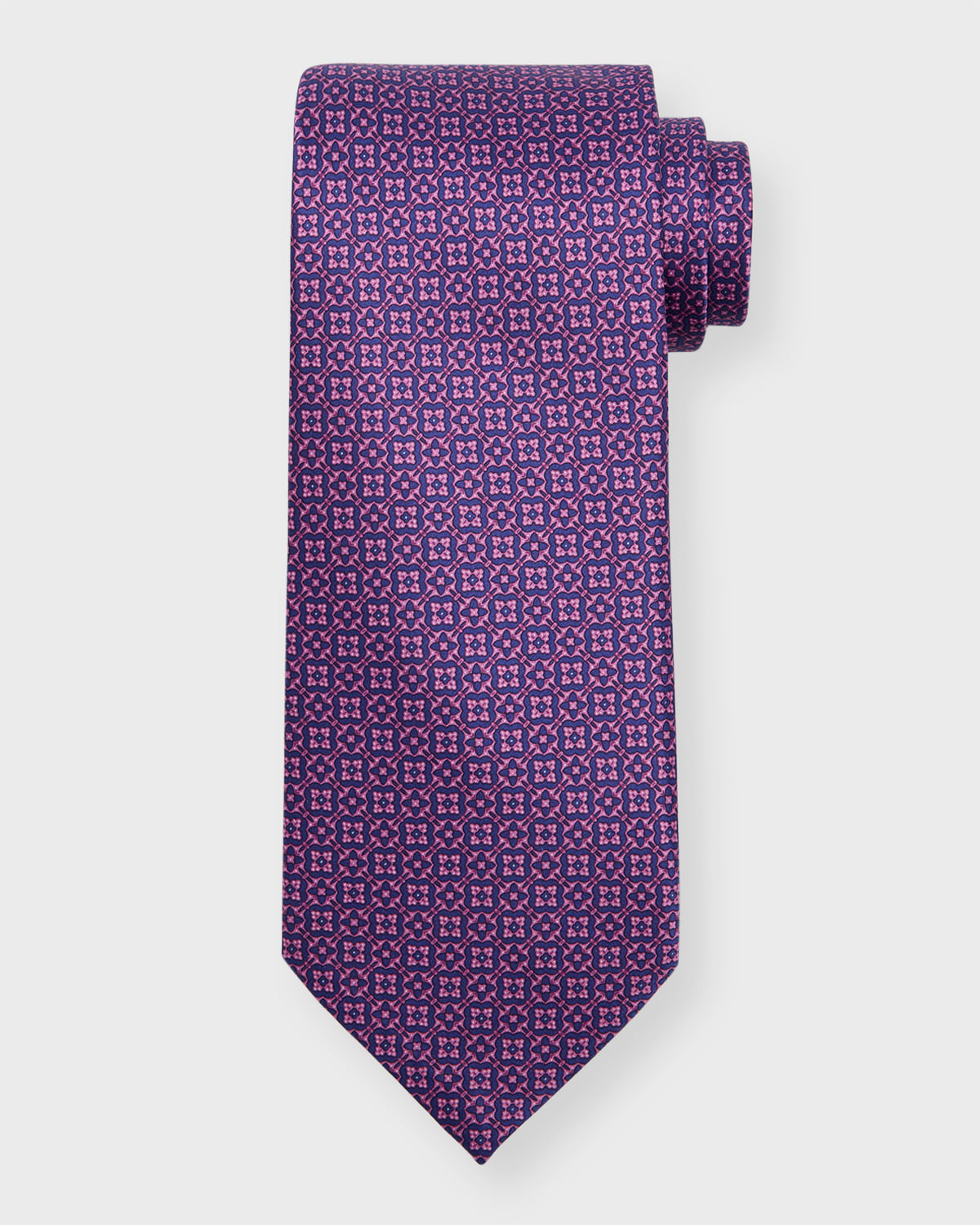 Men's Micro-Medallion Silk Tie