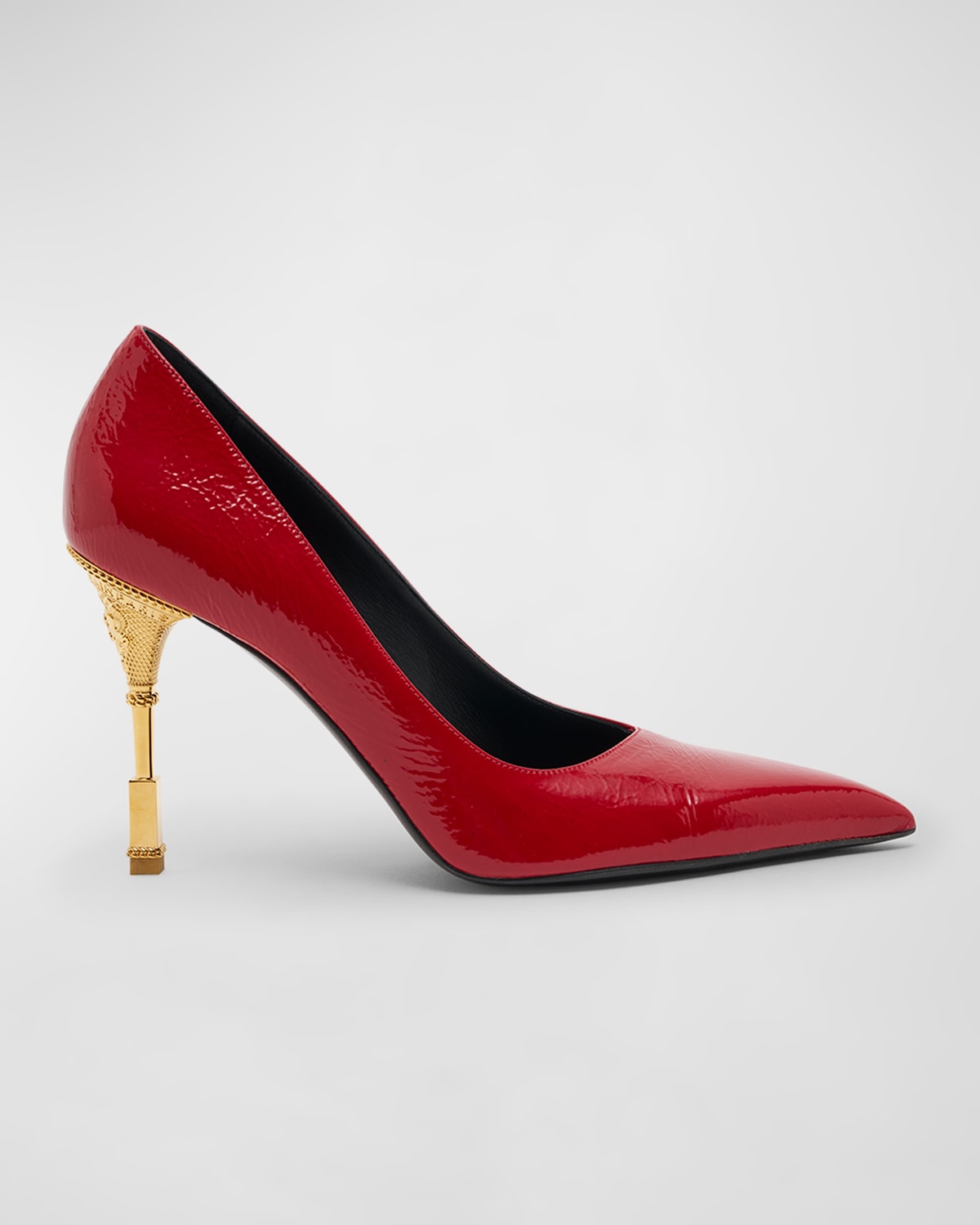 Balmain Patent Moneta Sandals 95 In 3kb Rouge Vif