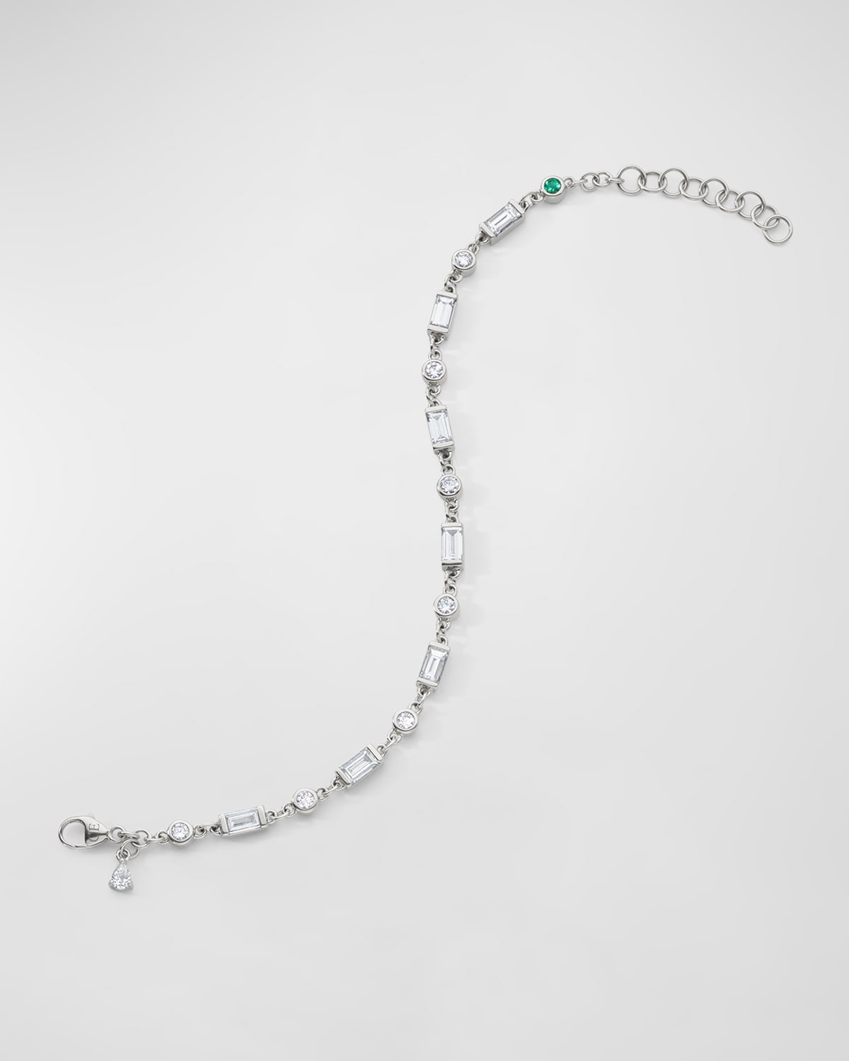 Sterling Silver White Sapphire Tennis Bracelet