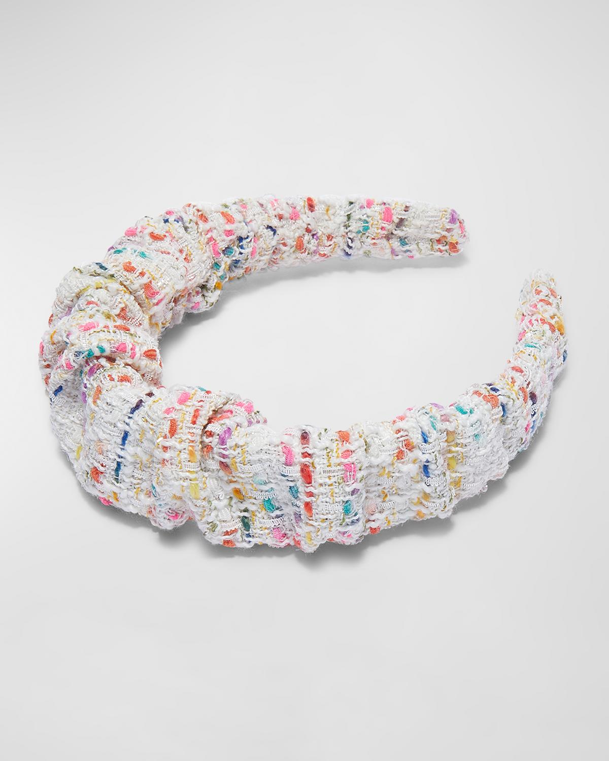 Lele Sadoughi Womens Taffy Rainbow Cream Tweed Simone Claw Hair Clip Lele Sadoughi Crystal Claw Clip | Hair Accessory – Endless Waves main image 4