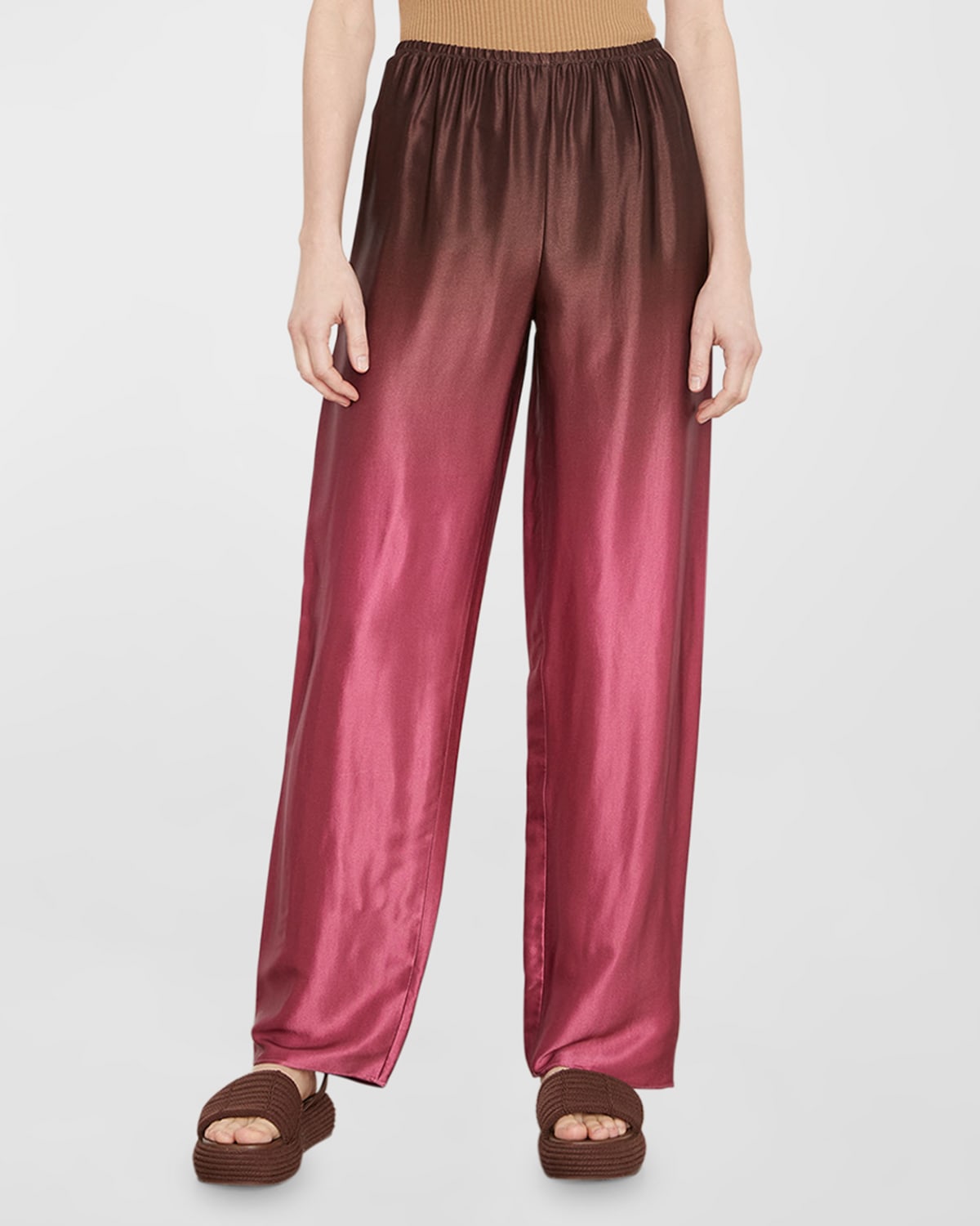 Mid-Waist Ombre Printed Pull-On Pants