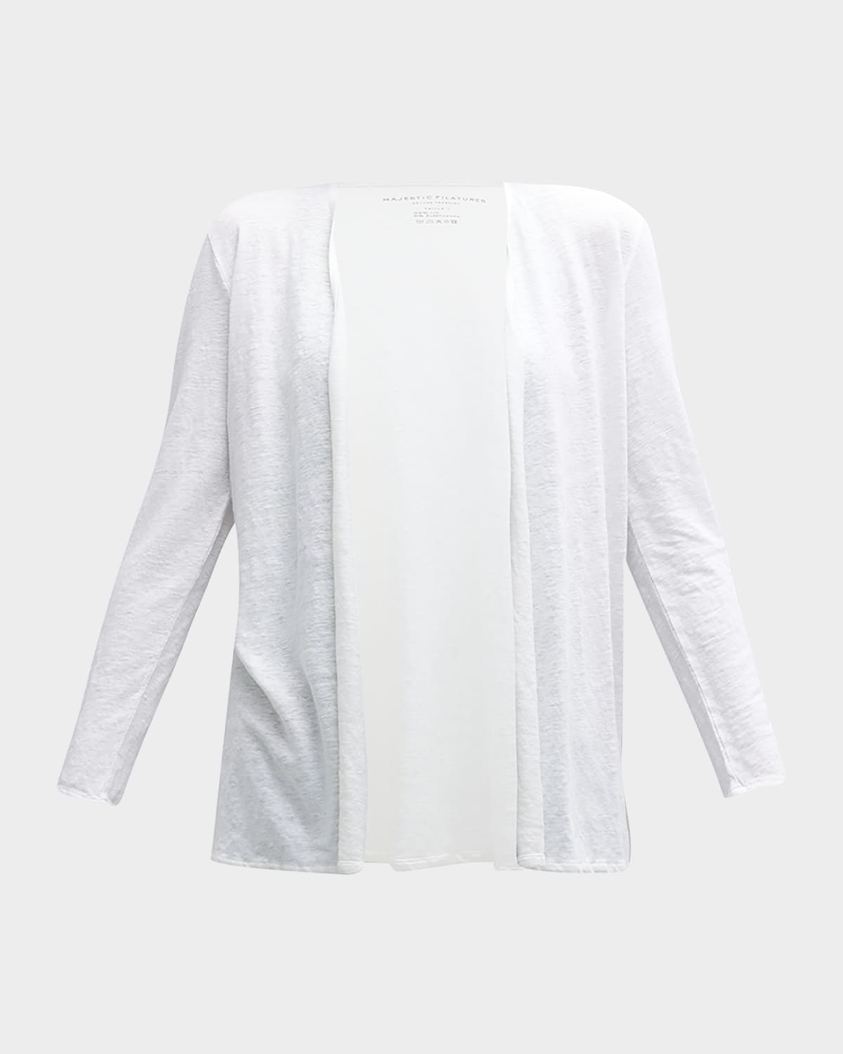 Majestic Cotton And Cashmere-blend Cardigan In Blanc