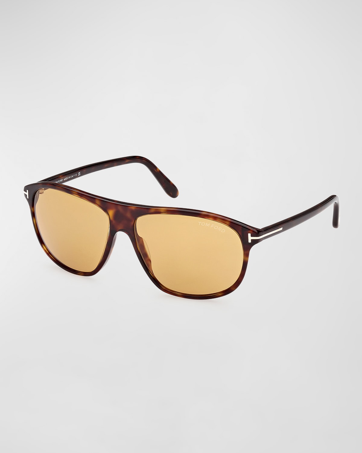 TOM FORD MEN'S PRESCOTT T-LOGO SQUARE SUNGLASSES