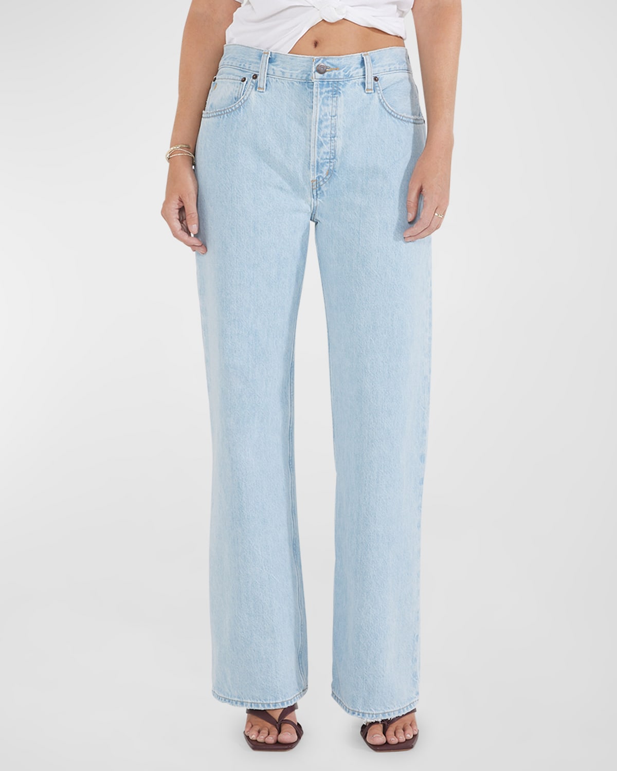 Amis Mid-Rise Relaxed Bootcut Jeans