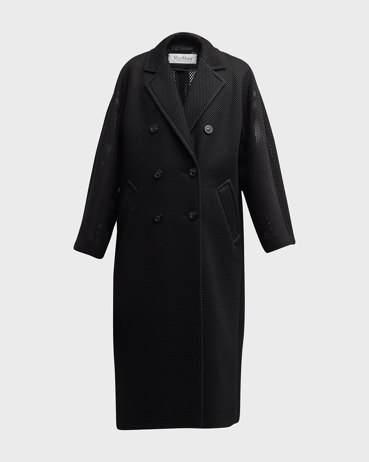 Shop Max Mara Madame Double-breasted Oversized Coat In Black