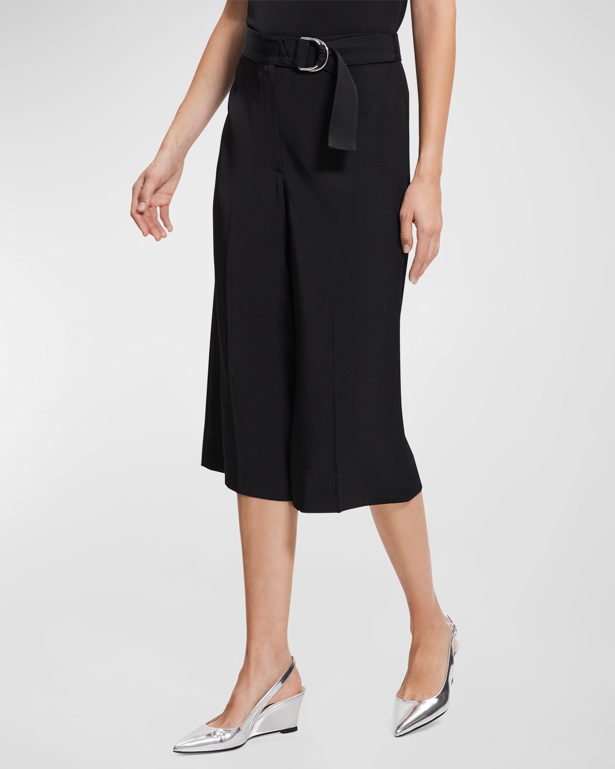 Theory Belted Culottes In Black