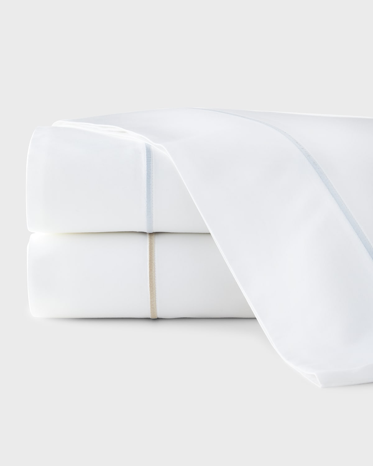 Shop Sferra Marcus Classic King Pillowcase Pair In White/blue