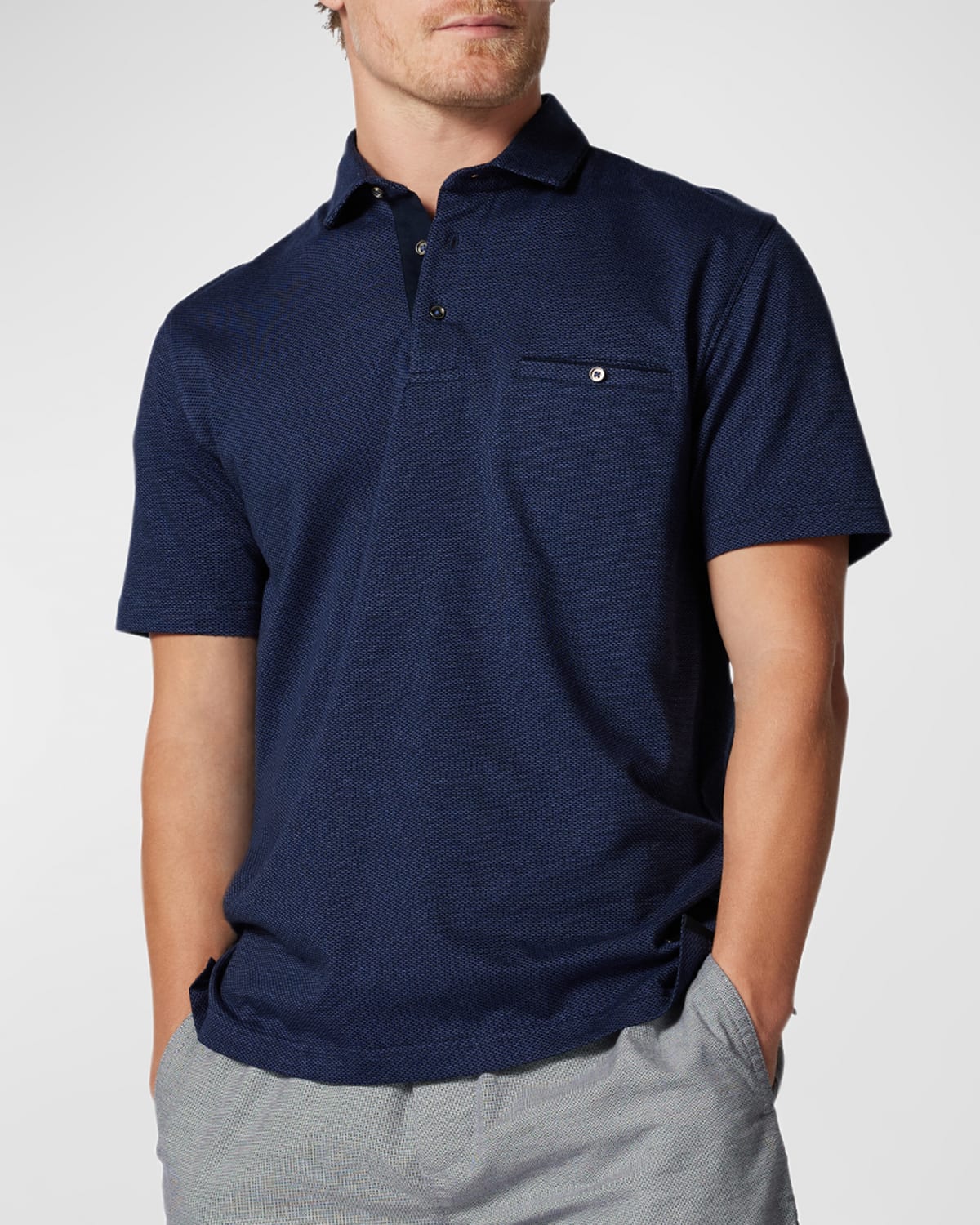 Shop Rodd & Gunn Men's Kelson Cool-touch Polo Shirt In Bluebell