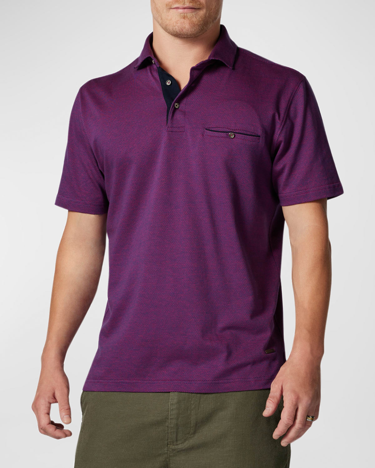 Shop Rodd & Gunn Men's Kelson Cool-touch Polo Shirt In Magenta