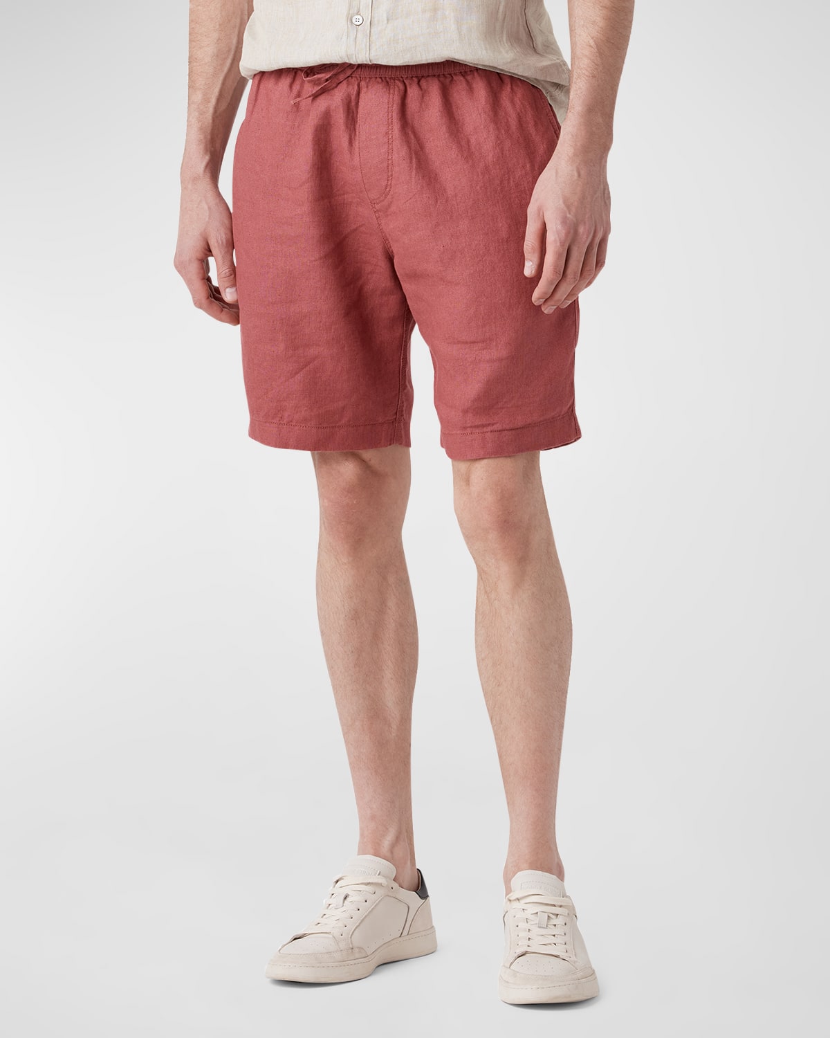 Rodd & Gunn Men's Linen Resort Drawstring Shorts In Berry