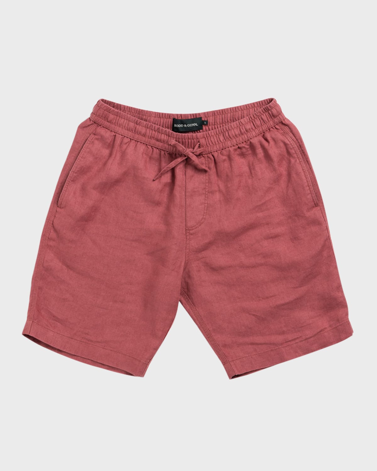 Rodd & Gunn Men's Linen Resort Drawstring Shorts In Berry