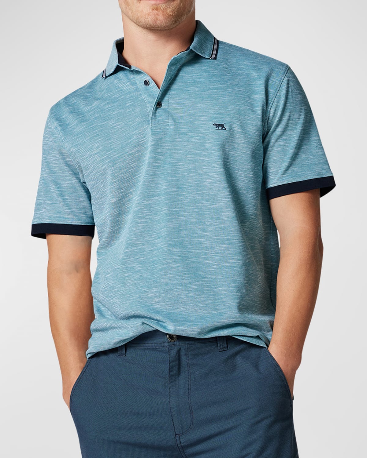 Shop Rodd & Gunn Men's Palm Heights Pique Polo Shirt In Teal