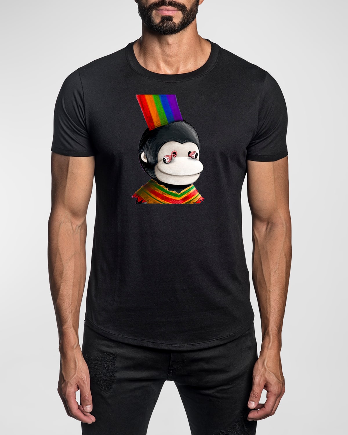 Shop Jared Lang Men's Pima Cotton Nft Graphic T-shirt In Black