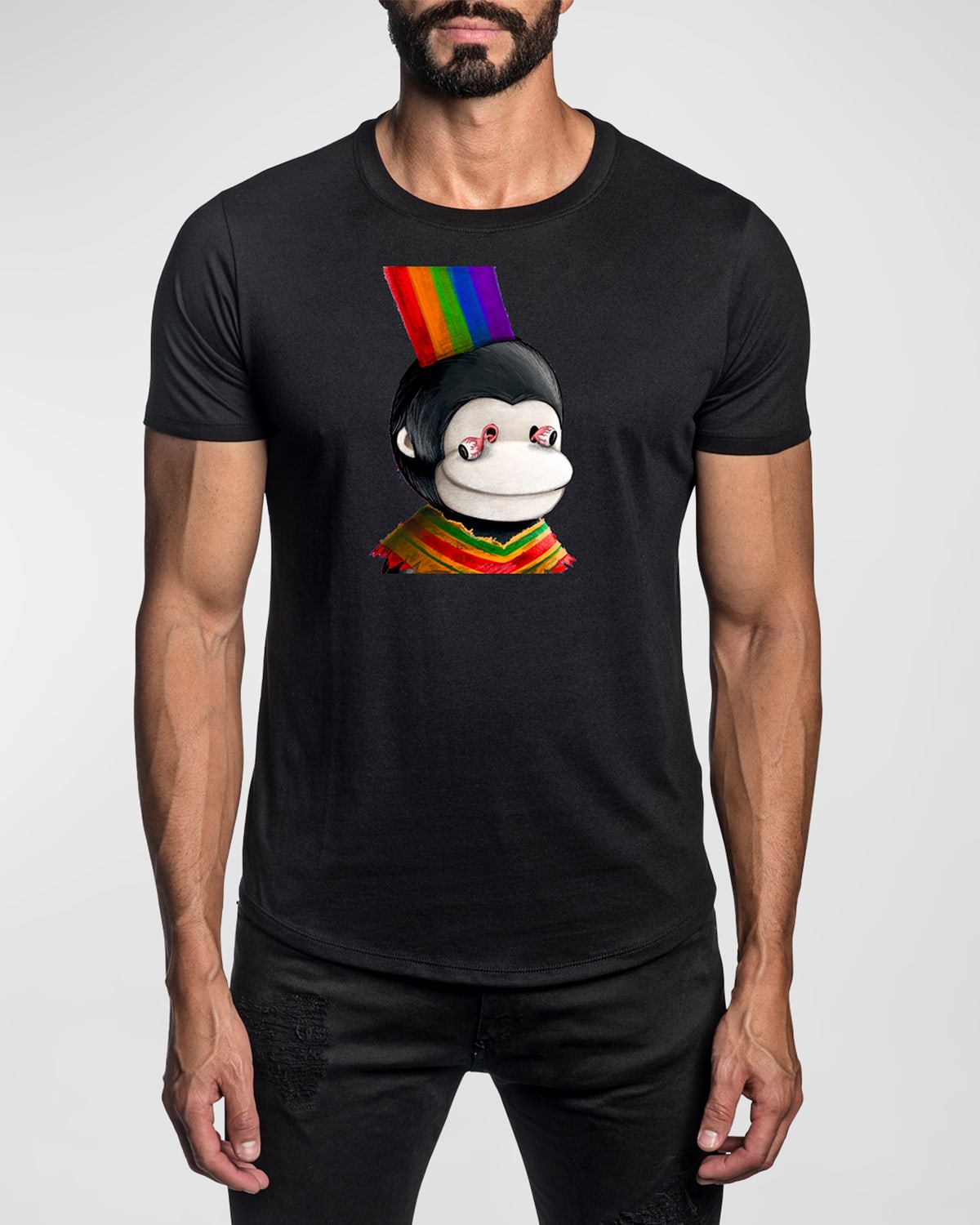 Jared Lang X Nft New World Monks Graphic Tee In Black