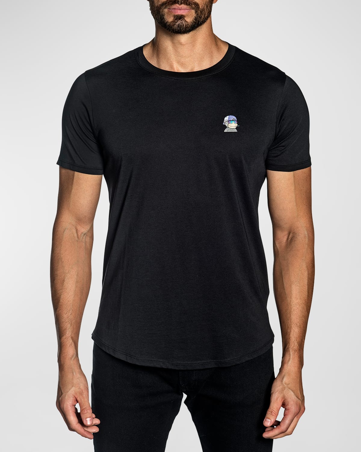 Jared Lang X Nft New World Monks Embroidered T-shirt In Black